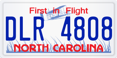 NC license plate DLR4808