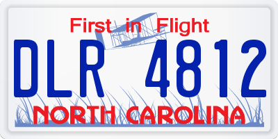 NC license plate DLR4812