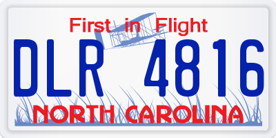 NC license plate DLR4816