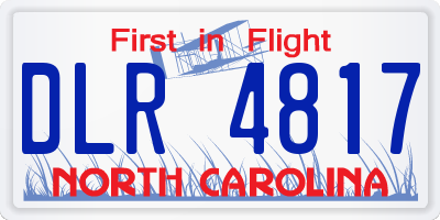 NC license plate DLR4817
