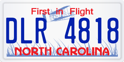 NC license plate DLR4818