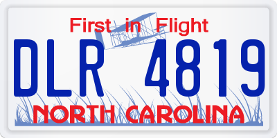 NC license plate DLR4819