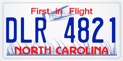NC license plate DLR4821