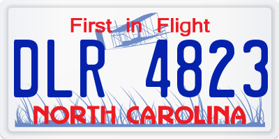 NC license plate DLR4823