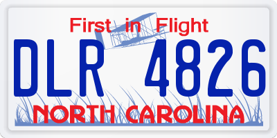NC license plate DLR4826