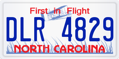 NC license plate DLR4829