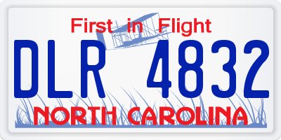 NC license plate DLR4832