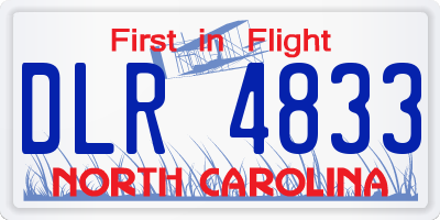 NC license plate DLR4833