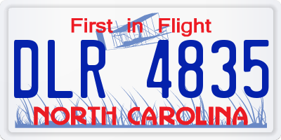 NC license plate DLR4835