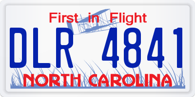 NC license plate DLR4841