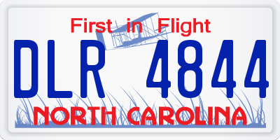 NC license plate DLR4844