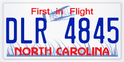 NC license plate DLR4845