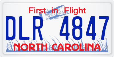 NC license plate DLR4847