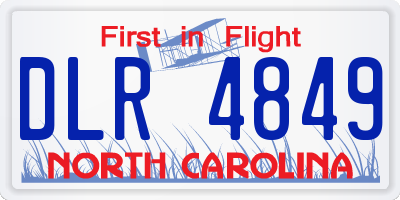 NC license plate DLR4849