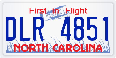 NC license plate DLR4851
