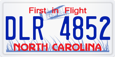 NC license plate DLR4852