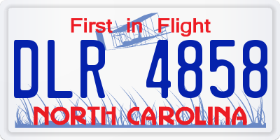 NC license plate DLR4858