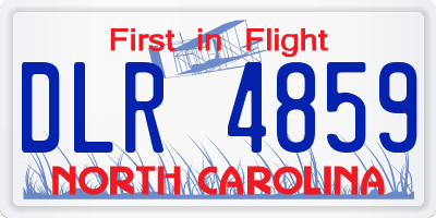 NC license plate DLR4859