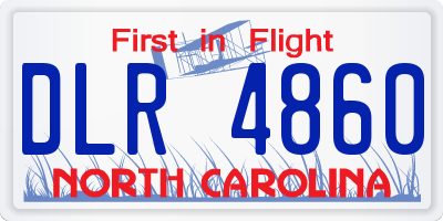 NC license plate DLR4860