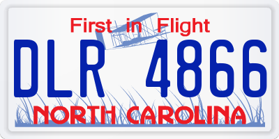 NC license plate DLR4866