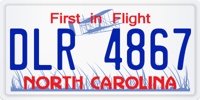 NC license plate DLR4867