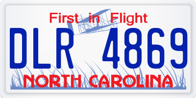 NC license plate DLR4869
