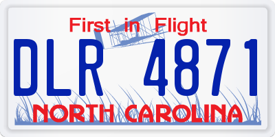 NC license plate DLR4871