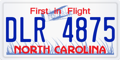 NC license plate DLR4875