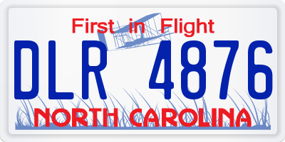 NC license plate DLR4876