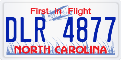 NC license plate DLR4877