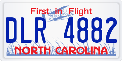 NC license plate DLR4882