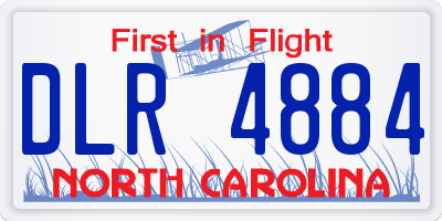 NC license plate DLR4884