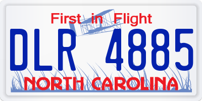 NC license plate DLR4885