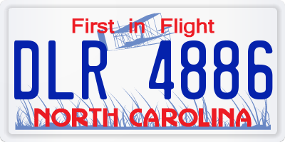 NC license plate DLR4886