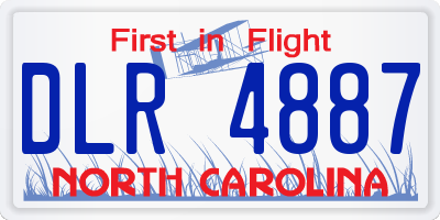 NC license plate DLR4887