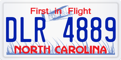 NC license plate DLR4889
