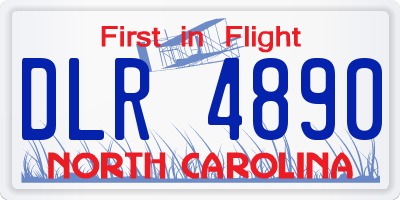 NC license plate DLR4890