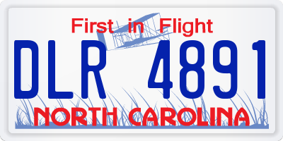 NC license plate DLR4891