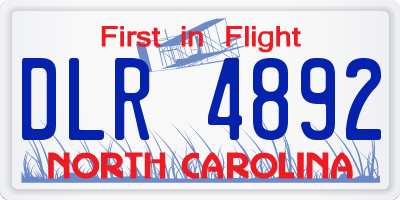 NC license plate DLR4892