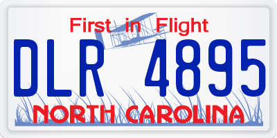 NC license plate DLR4895