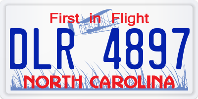 NC license plate DLR4897