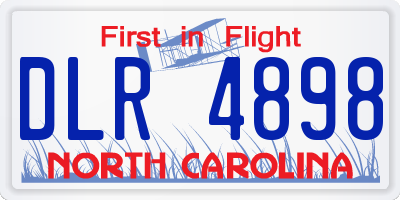 NC license plate DLR4898