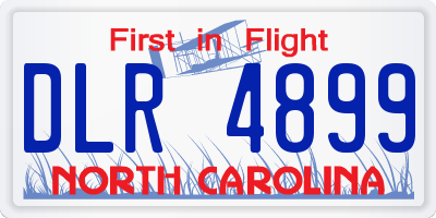 NC license plate DLR4899
