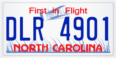 NC license plate DLR4901
