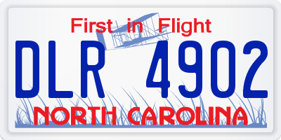 NC license plate DLR4902