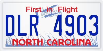 NC license plate DLR4903