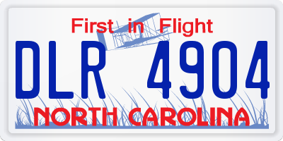 NC license plate DLR4904