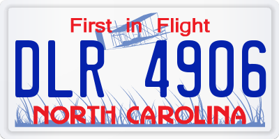 NC license plate DLR4906