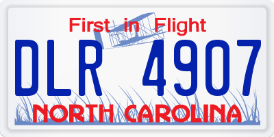 NC license plate DLR4907