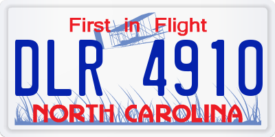 NC license plate DLR4910